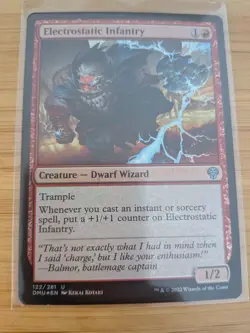 MTG Electrostatic Infantry (FOIL) 122 Dominaria United M/NM Free UK P&P - Image 1