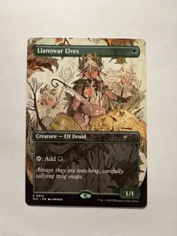 Llanowar Elves - BORDERLESS - MTG Secret Lair Countdown - NM - Image 1