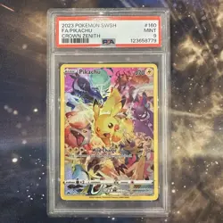 Pokemon PSA 9 Pikachu 160/159 Full Art Secret Rare Crown Zenith 2023 PSA 9 Mint - Image 1
