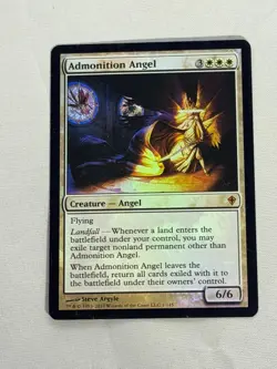 MTG FOIL Admonition Angel Worldwake Magic the Gathering - Image 1