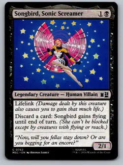 Songbird, Sonic Screamer 762 Commander: Marvel Super Heroes Magic: The Gathering - Image 1