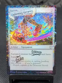 MTG - Secret Lair Deadpool - Lightning Greaves - #382 - Pool Party FOIL - Image 1