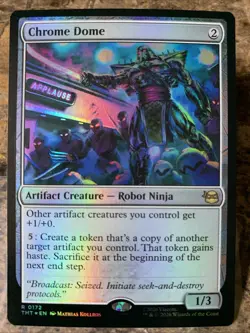 MTG TCG TMNT Chrome Dome 0172 Foil Rare - Image 1