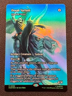 🌈 FOIL - Doom Variant - Roaming Throne (Borderless) MTG Marvel Universe - NM/M - Image 1