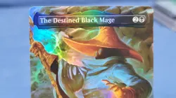 The Destined Black Mage, Borderless Foil - 0447, Final Fantasy Commander, MTG NM - Image 2