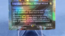 The Destined Black Mage, Borderless Foil - 0447, Final Fantasy Commander, MTG NM - Image 4
