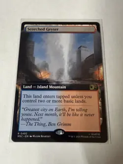 Scorched Geyser (Extended Art) Commander: Secrets of Strixhaven Regular - Image 1