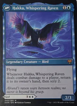 MTG - Alrund, God of the Cosmos & Hakka, Whispering Raven - Mythic Kaldheim - Image 2