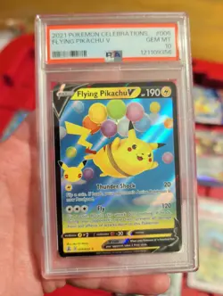 Pokemon Celebrations Flying Pikachu V Ultra Rare Holo Full Art 006/025 PSA 10 - Image 1