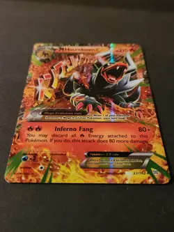 Mega M HOUNDOOM EX 22/162 XY BREAKthrough HOLO FULL ART Pokemon - Image 3