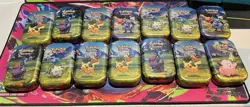 Pokemon TCG: Lot Of (14) Pokemon Ascended Hero’s Mini Tins - EMPTY - Image 1