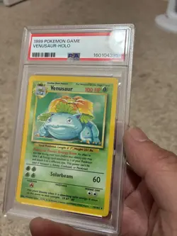 PSA 7 Pokemon Base Set Unlimited Holo Rare Venusaur 15/102 NEAR MINT Condition! - Image 2