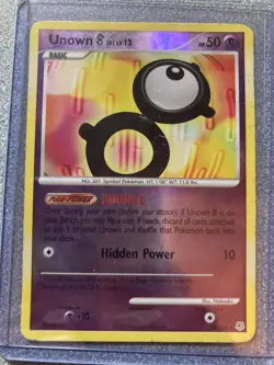 UNOWN (B) - 2007 POKEMON DIAMOND & PEARL HP 50 REVERSE HOLO 66/130 (L to M WEAR) - Image 1