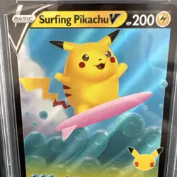 The Pokemon Company Surfing Pikachu V 008/025 PSA 10 2021 Celebrations Holo - Image 5