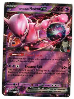 Pokemon TCG Team Rocket's Mewtwo ex 216 Scarlet & Violet Promo NM - Image 1