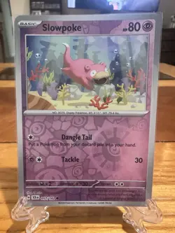 Pokemon Stellar Crown Slowpoke 057/142 Reverse Holo - Image 1