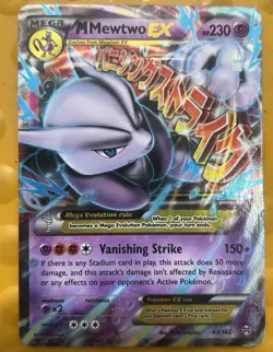 Pokemon TCG M Mewtwo EX 63/162 Breakthrough Holo Ultra Rare 230 HP 2015 - Image 1