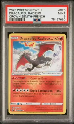 Carte Pokemon Dracaufeu Radieux 20/159 Zenith Supreme PSA 9 - Image 2