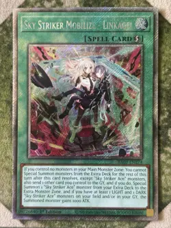 YuGiOh SKY STRIKER MOBILIZE LINKAGE! Platinum Secret Rare RA03-EN274 - Image 2