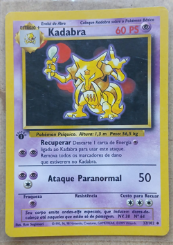 [LP] [PT] POKEMON Kadabra #32 Base Set 1st Edition - Image 1