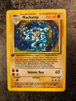 Pokemon TCG - Machamp - 8/102 - Holo - 1st Edition - Base Set MP - Image 1
