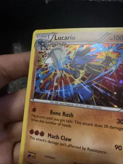 Pokemon TCG Lucario Holo XY140 XY Black Star Promo Lp/nm Check Pictures - Image 2