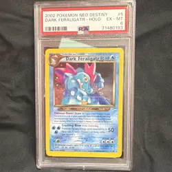 Pokemon TCG Dark Feraligatr 5/105 Neo Destiny Holo English Unlimited PSA 6 - Image 1