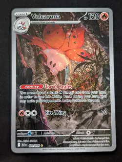 Volcarona 100/086 Illustration Rare Holo Pokemon Black Bolt LP - Image 1