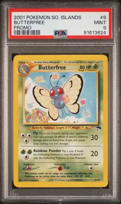 2001 POKEMON SOUTHERN ISLANDS PROMO #9 BUTTERFREE PSA 9 - Image 1
