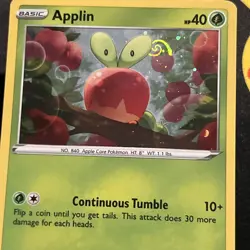 Applin HD Swirl Cosmos Holo Promo Rebel Clash Pokemon TCG 020/192 Sword & Shield - Image 1