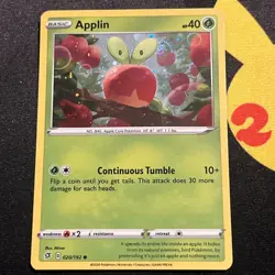 Applin HD Swirl Cosmos Holo Promo Rebel Clash Pokemon TCG 020/192 Sword & Shield - Image 2