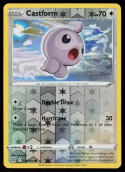 Castform 116/172 Common Brilliant Stars Pokemon Reverse Holo Lightly Played - Image 1