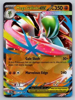 Mega Gallade ex 048/086 Double Rare Chaos Rising Pokemon Holo Near Mint - Image 1