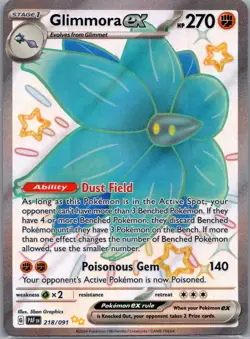 Glimmora ex 218/091 - Pokemon TCG SV: Paldean Fates - Shiny Ultra Rare (NM) - Image 1