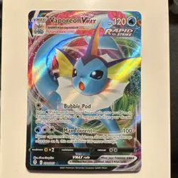 Pokemon TCG Vaporeon VMAX 030/203 Evolving Skies Ultra Rare Holo Full Art *Mint* - Image 1