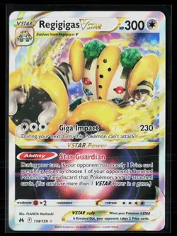 Regigigas VSTAR 114/159 VSTAR Rare Holo Crown Zenith Pokemon NM - Image 1