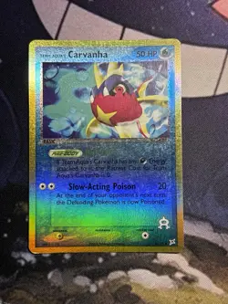 Team Aqua's Carvanha 25/95 Pokemon Ex Team Magma vs Team Aqua Reverse Holo LP NM - Image 2