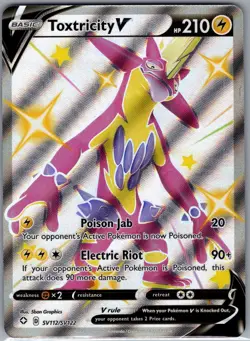 Toxtricity V SV112/122 - Pokemon TCG Shining Fates - Full Art Shiny Holo (NM) - Image 1