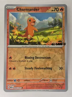 Charmander 004/165 Pokemon 151 EB GAMES Stamp Promo - Image 1