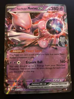 Pokemon Team Rockets Mewto Ex 081/182 Sv10: Destined Rivals Holo Double Rare NM - Image 1