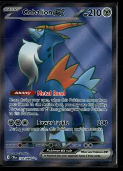 Cobalion ex 103/086 Chaos Rising Holo Ultra Rare Pokemon - Image 1