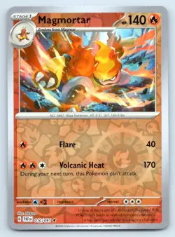 Pokemon Magmortar Paldean Fates PAF R REVERSE HOLO 010/091 NM - Image 1