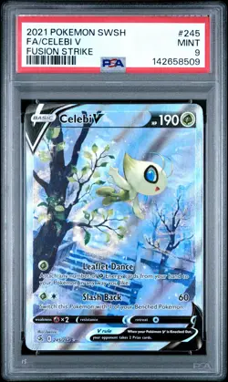 CELEBI V 245/264 PSA 9 FUSION STRIKE ALTERNATE ART HOLO POKEMON ENGLISH - Image 1