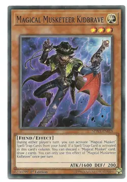 Yu-Gi-Oh! - Magical Musketeer Kidbrave SPWA-EN018 - Super Rare - 1ST E.- NM - Image 1
