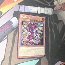 YuGiOh Chaos Origins 1st Edition Black Chaos CORI-EN001 Secret Rare NM - Image 1