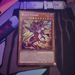 YuGiOh Chaos Origins 1st Edition Black Chaos CORI-EN001 Secret Rare NM - Image 3