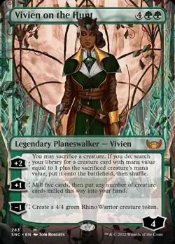 Vivien on the Hunt from Streets of New Capenna Borderless FOIL MTG - Image 1