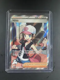 Hilda 164/086 Full Art Ultra Rare White Flare Holo Pokemon TCG Card - Image 1