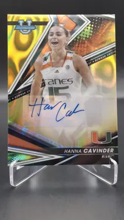 2022-23 Bowman U Best Hanna Cavinder Best of 2022 Auto Gold Lava Refractor /75 - Image 1