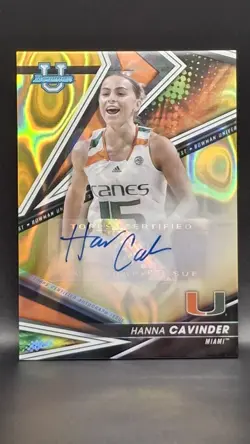 2022-23 Bowman U Best Hanna Cavinder Best of 2022 Auto Gold Lava Refractor /75 - Image 4